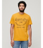 superdry para hombre m1011905a camiseta copper label amarillo xl casual algodon manga corta