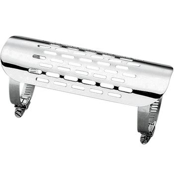 Protector térmico del tubo de escape 185x45mm cromado completo
