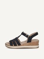 caprice heeled sandal blue made of leather without heel size 37