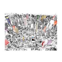 papel pintado 3d - dibujo de nueva york 200x154 cm