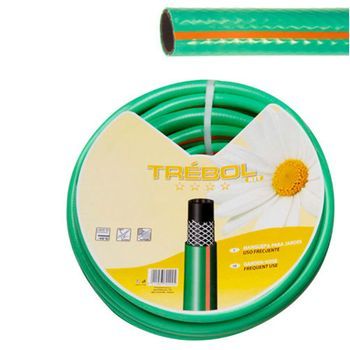 Manguera Verde Trebol Trenzado 15 Mm - 5/8'' Rollo 50 Metros - Neoferr..