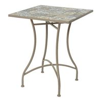 mesa metalicamosaico color marron 58x58x72cm modelo bistro para exterior