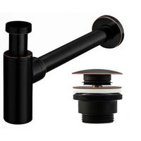 sifon de lavabo rea click-clack universal old black