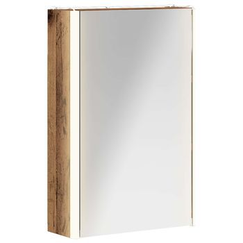 Armario Con Espejo De Baño | Mueble De Baño Madera Vieja 33 X 11,5 X 50 Cm