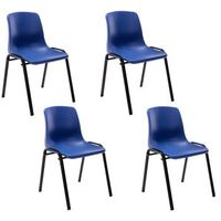 set de 4 sillas apilables nowra plastico azul 52x47x76 cm clp