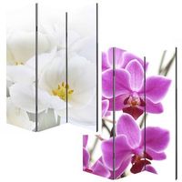 biombo separador de ambientes de 3 paneles 180x120 cm diseno orquidea par04001