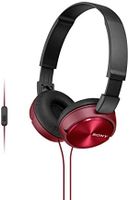 sony mdr-zx310apr - auriculares de diadema cerrados con microfono control remoto integrado rojo