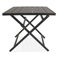 mesa para exterior plegable cuadrada aluminio color antracita medidas 70x70x71 cm mesa de comedor de jardin mobiliario de patio mesa para terraza