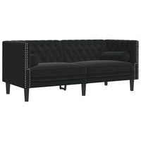 sofa negro 174 x 745 x 705 cm terciopelo vidaxl