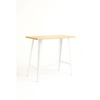 mesa torix alta rectangular madera natural 120 x 60 cm de madera 10512060 cm - blanco