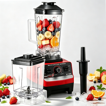 Licuadora Comercial Multifuncional de 2L, Batidora de Smoothies de Encimera, Trituradora de Hielo, Mezcladora, Procesador de Alimentos de Alta Resistencia para Jugos, Batidos y Trituración