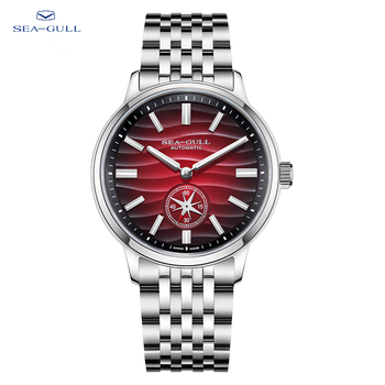 Reloj de vestir para hombre Seagull, serie Natural, relojes mecánicos automáticos, diseño de subesfera Polaris, reloj de pulsera luminoso de primera marca 6180