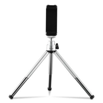 Trípode Hama Fancy 2en1 mini compacto plata para móvil y cámara