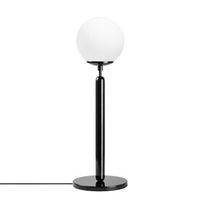 lampara de mesa king-11461 crema negro metal vidrio 18x18x52 cm