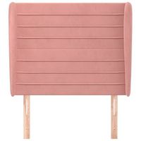 cabecero cama mueble de dormitorio con orejas de terciopelo 103 x 23 x 118128 cm rosa m020004058