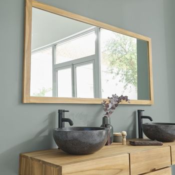 Espejo de teca maciza 160x80 cm