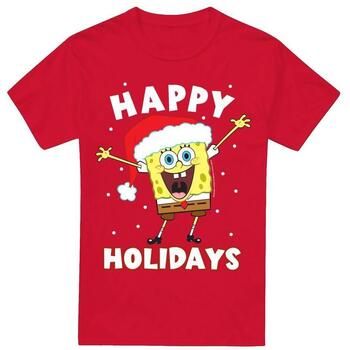 Spongebob Squarepants Camiseta Happy Holidays para hombre