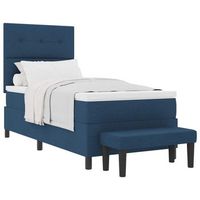 cama tapizada 203x90x128 cm  - azul