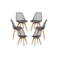 pack 6 sillas mima de polipropileno 824943 cm - gris oscuro