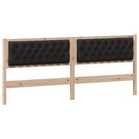 cabecero otro marron y negro 200 cm madera maciza de pino