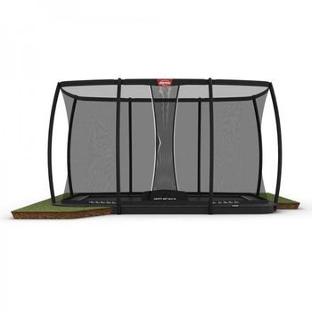 Cama Elástica Berg Flatground Ultim Champion 410 + Red Deluxe Xl Gris
