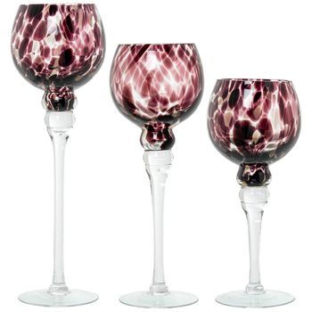 Set 3 Copas  Moteado Negro