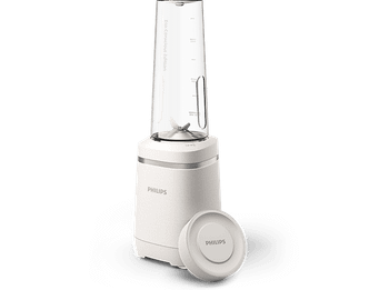 Batidora de vaso - Philips HR2500/00 Eco Conscious Edition, Diseño sostenible, 0.6 l, 350 W, Mate blanco seda