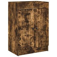 cabinet debajo del fregadero roble ahumado 56 x 375 x 81 cm vidaxl