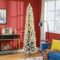 arbol de navidad de plastico metal homcom o57x210 cm verde