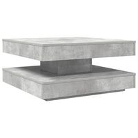 mesa de centro giratoria 360 grados gris hormigon 70x70x345 cm vidaxl