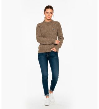 Rotate para mujer. 1147291968 Jersey Anda marrón (XS), Casual, Poliamida, Manga larga