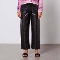 kitri janice vinyl straight-leg trousers - uk 14