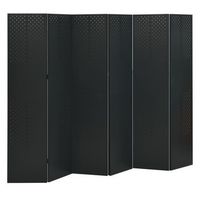 biombo divisor de 6 paneles acero negro 240x180 cm vidaxl
