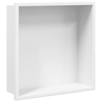 Hornacina Ducha Acero Inoxidable Blanco Mate 32x32x9 Cm Vidaxl
