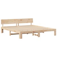 cama matrimonial  cama doble  estructura de cama con cabecero 200x200 cm madera de pino maciza cfw66573