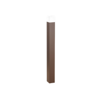 torre - bolardo de jardin con 1 bombilla e27 max 20 w ip54 aluminio pintado bolardo para exteriores acero corten 90 cm de altura - perenz