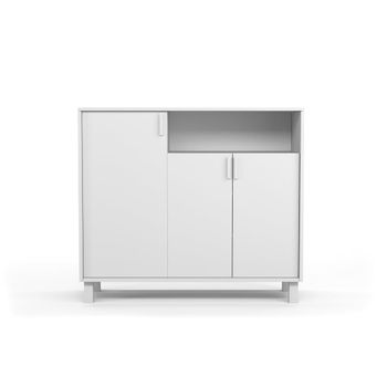 Zapatero melamina blanco veteado 88x100x37 cm