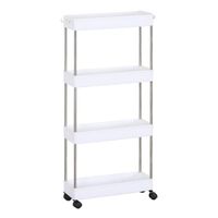carro de cocina con ruedas 40x13x85 cm plastico blanco