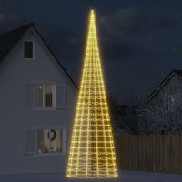 arbol navidad  decoraciones de navidad en asta de bandera 3000 led blanco calido 800 cm cfw734670