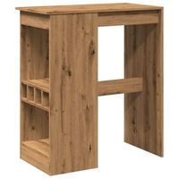 mesa alta con estantes madera roble artisian 90x475x1035 cm vidaxl