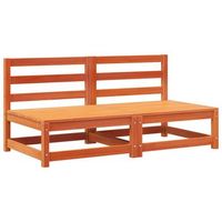 2 uds sofas jardin  sofa de exterior sin reposabrazos madera marron 70x70x67 cm