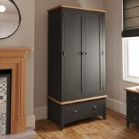 arlia oak and grey gents wardrobe