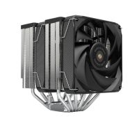 mars gaming mcpu-xu6 disipador cpu doble torre tdp 350w 2x ventiladores fdb 6 heatpipes hct negro