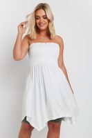 yours top largo blanco palabra de honor mujer curvy y tallas grandes yours