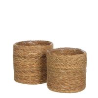 jardinera atlantic marron claro  h20xb20xl20cm
