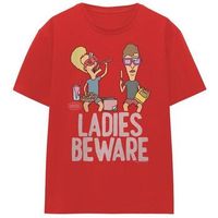 beavis  butthead camiseta beware para mujer