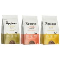 applaws adult naturally hypoallergenic pienso para gatos - pack mixto - 3 x 2 kg cordero pollo y salmon
