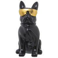 figura perro negro y dorado