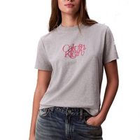 calvin klein jeans camiseta ss fitted script calvin para mujer