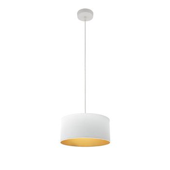 Colgante anuska 1xe27 blanco/blanco-oro regx30x30 cm